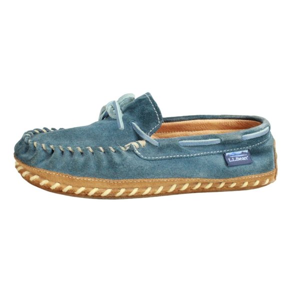 L.L. Bean Men\'s 10M Blue Suede Deerskin-Lined Wicked Good Original Camp Mocs LL Bean Women main image 2